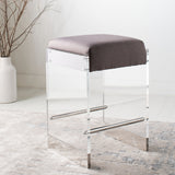 Safavieh Piper Acrylic Barstool in Grey SFV2533A 889048672567