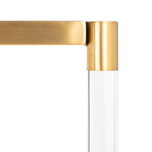 Kyla Acrylic Console Table Gold Acrylic / Stainless Steel / Glass SFV2543A