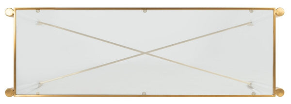 Kyla Acrylic Console Table Gold Acrylic / Stainless Steel / Glass SFV2543A