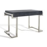 Safavieh Maia 2-Drawer Lacquer Desk Black Cerused Oak Metal / Wood SFV3504C
