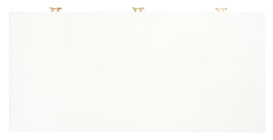 Safavieh Neria Writing Desk Lacquer White Gold Metal Wood MDF Couture SFV3521A 889048289499