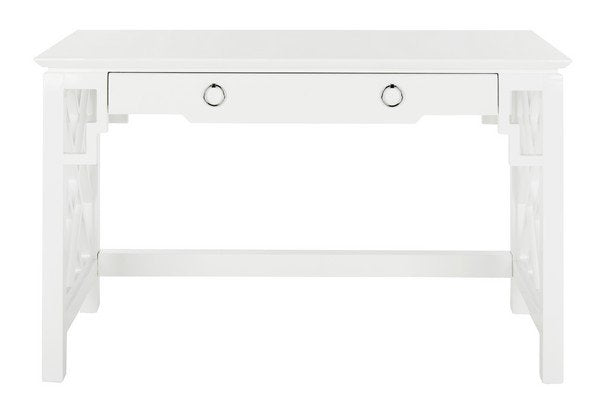 Safavieh Oren Desk Lacquer White MDF Couture SFV3553A 889048467774