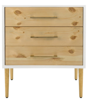 Vanda 3 Drawer Beetlewood Side Table