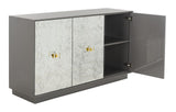 Safavieh Felice Sideboard 3 Drawer Eglomise Grey Antique Mirror Lucite Couture SFV3560A 889048496927