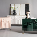 Safavieh Saturn Wave Acrylic Sideboard in White Couture SFV3562A