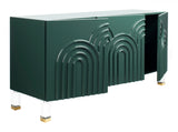 Safavieh Saturn Wave Acrylic Sideboard in Moss Couture SFV3562B
