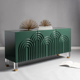Safavieh Saturn Wave Acrylic Sideboard in Moss Couture SFV3562B