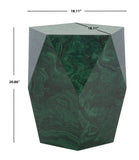 Safavieh Venus Malachite End Table in Jade Couture SFV3564A