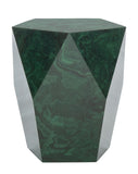 Venus Malachite End Table in Jade Couture