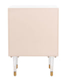 Safavieh Harry 2 Drawer Side Table in Light Pink / Gold Couture SFV3568A