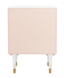 Safavieh Harry 2 Drawer Side Table in Light Pink / Gold Couture SFV3568A