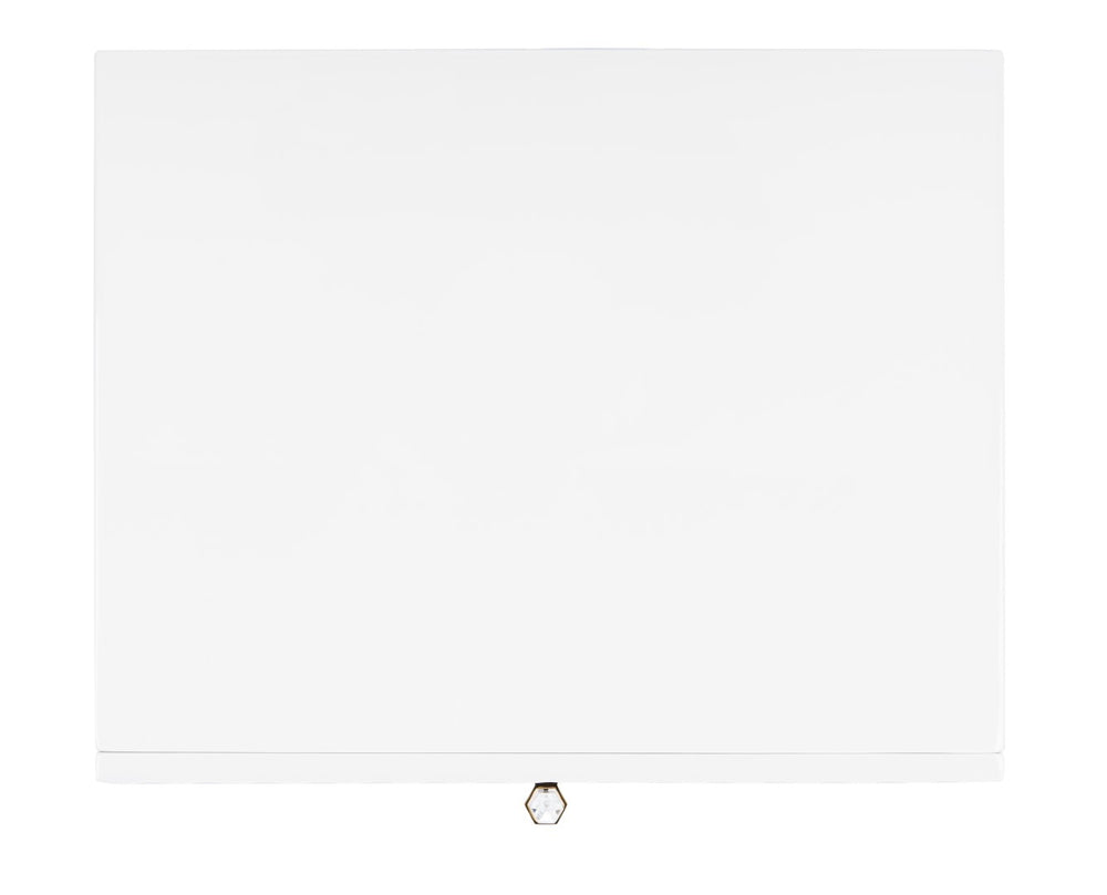 Safavieh Neptune 2 Drawer Side Table in White / Gold Couture SFV3570A