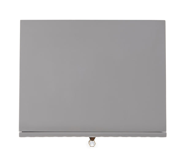 Safavieh Neptune 2 Drawer Side Table Grey / Gold Wood / Metal SFV3570C