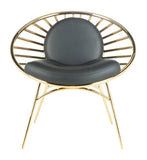 Safavieh Nina Hoop Chair in Black / Gold Couture SFV3578A