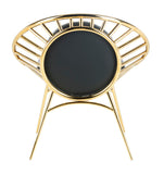 Safavieh Nina Hoop Chair in Black / Gold Couture SFV3578A