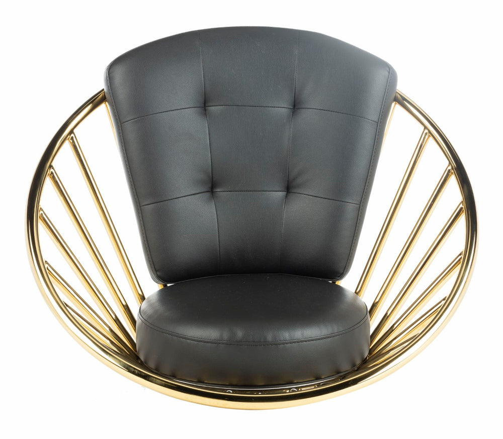 Safavieh Nina Hoop Chair in Black / Gold Couture SFV3578A