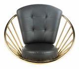 Safavieh Nina Hoop Chair in Black / Gold Couture SFV3578A