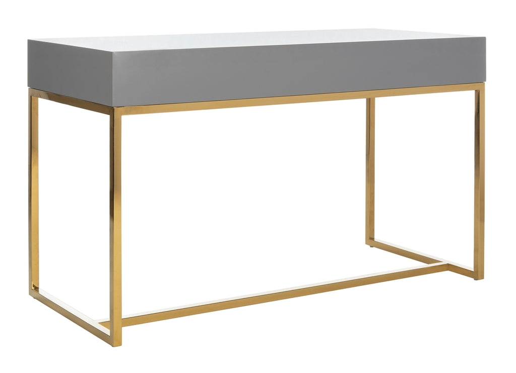 Safavieh Marty Modern Desk in Grey / Gold Couture SFV3580A