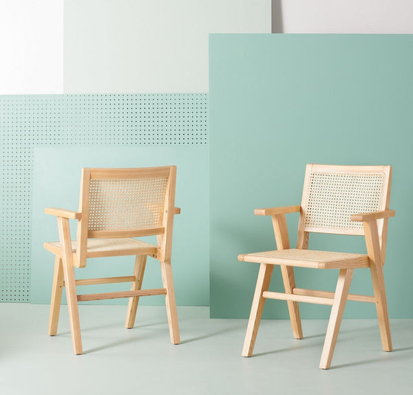 Safavieh Hattie French Cane Arm Chair - Set of 2 SFV4115B-SET2