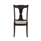 Jasmyn Wood Dining Chair Dark Walnut / Beige Wood / Fabric SFV4120A-SET2