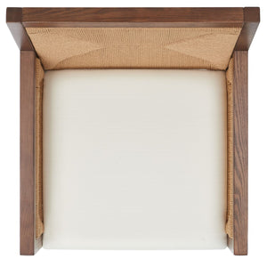 Safavieh Emilio Woven Accent Chair Walnut / Natural Wood / Woven Paper / Fabric / Foam SFV4124D