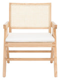 Colette Rattan Accent Chair - Elegant Ash Wood Design with Cozy Cushion for Inviting Comfort and Style