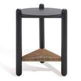 Safavieh Macianna Woven Shelf Accent Table Black Wood / Woven Cord / Mdf Veneer SFV4145C