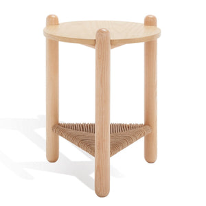 Safavieh Macianna Woven Shelf Accent Table Natural Wood / Woven Cord / Mdf Veneer SFV4145D
