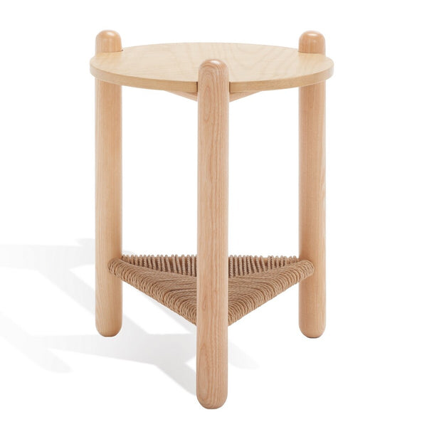 Safavieh Macianna Woven Shelf Accent Table Natural Wood / Woven Cord / Mdf Veneer SFV4145D