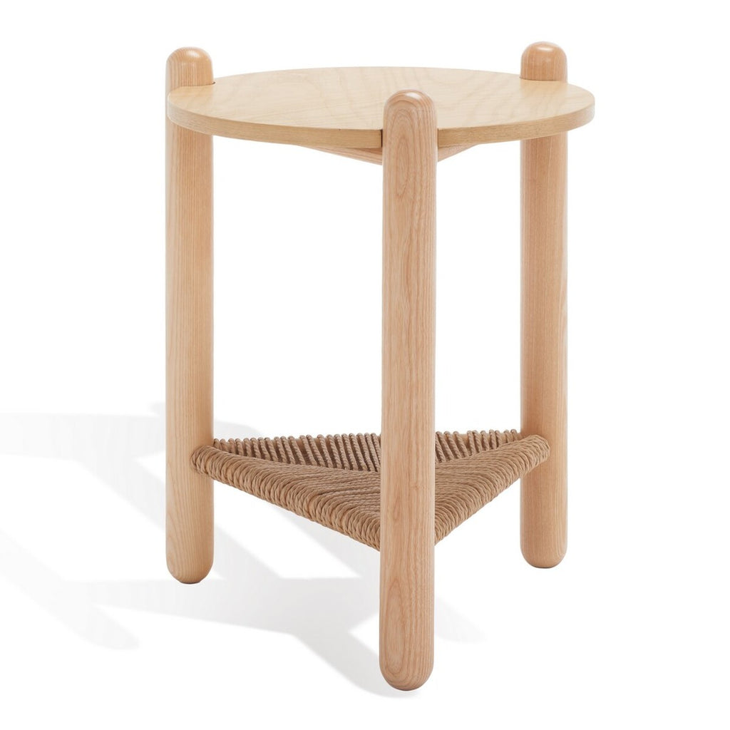 Safavieh Macianna Woven Shelf Accent Table Natural Wood / Woven Cord / Mdf Veneer SFV4145D