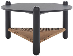 Safavieh Macianna Woven Shelf Coffee Table Black Wood / Woven Cord / Mdf Veneer SFV4146C