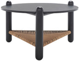 Safavieh Macianna Woven Shelf Coffee Table Black Wood / Woven Cord / Mdf Veneer SFV4146C