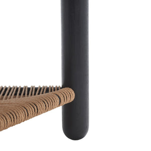 Safavieh Macianna Woven Shelf Coffee Table Black Wood / Woven Cord / Mdf Veneer SFV4146C