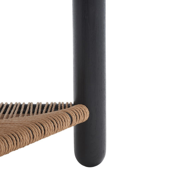 Safavieh Macianna Woven Shelf Coffee Table Black Wood / Woven Cord / Mdf Veneer SFV4146C