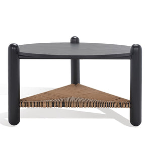Safavieh Macianna Woven Shelf Coffee Table Black Wood / Woven Cord / Mdf Veneer SFV4146C