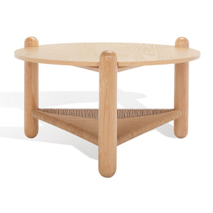 Safavieh Macianna Woven Shelf Coffee Table Natural Wood / Woven Cord / Mdf Veneer SFV4146D
