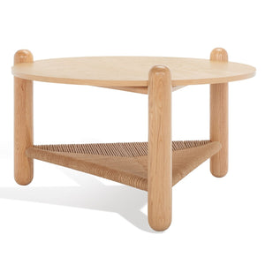 Safavieh Macianna Woven Shelf Coffee Table Natural Wood / Woven Cord / Mdf Veneer SFV4146D