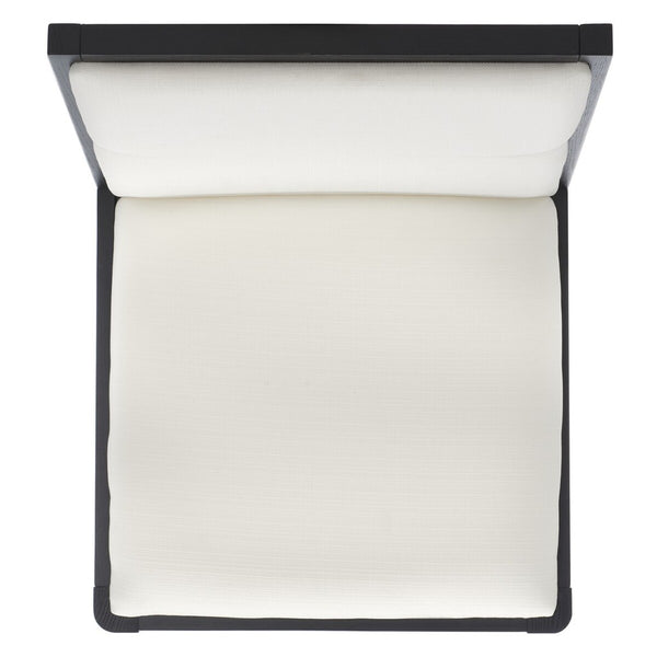 Safavieh Laycee Linen And Wood Counter Stool - Set of 2 Black / White Wood / Fabric / Foam SFV4147A-SET2