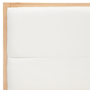 Safavieh Laycee Linen And Wood Counter Stool Natural / White