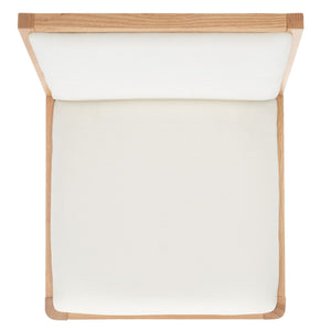 Safavieh Laycee Linen And Wood Counter Stool Natural / White