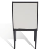 Safavieh Laycee Linen And Wood Dining Chair Black / White