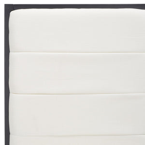 Safavieh Laycee Linen And Wood Dining Chair Black / White