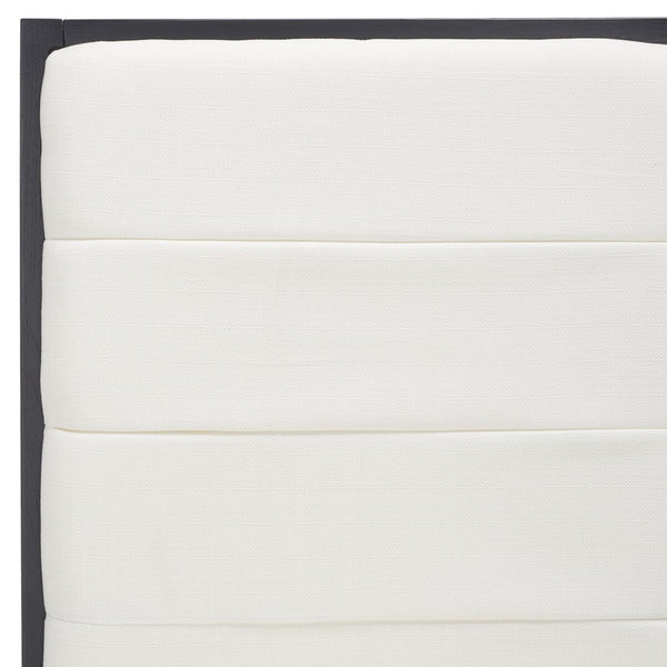 Safavieh Laycee Linen And Wood Dining Chair Black / White