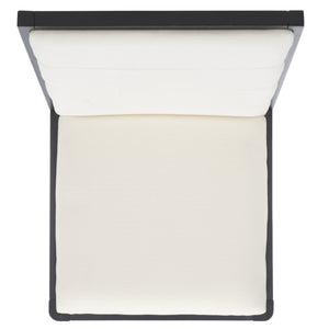 Safavieh Laycee Linen And Wood Dining Chair Black / White