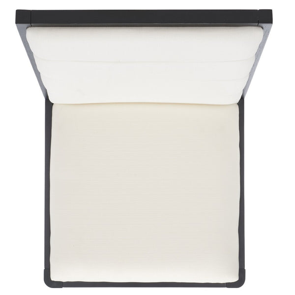 Safavieh Laycee Linen And Wood Dining Chair Black / White