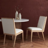 Safavieh Laycee Linen And Wood Dining Chair Natural / White