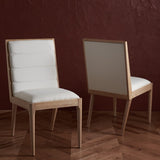 Safavieh Laycee Linen And Wood Dining Chair Natural / White