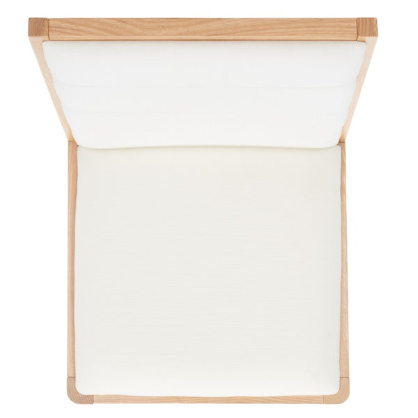 Safavieh Laycee Linen And Wood Dining Chair Natural / White