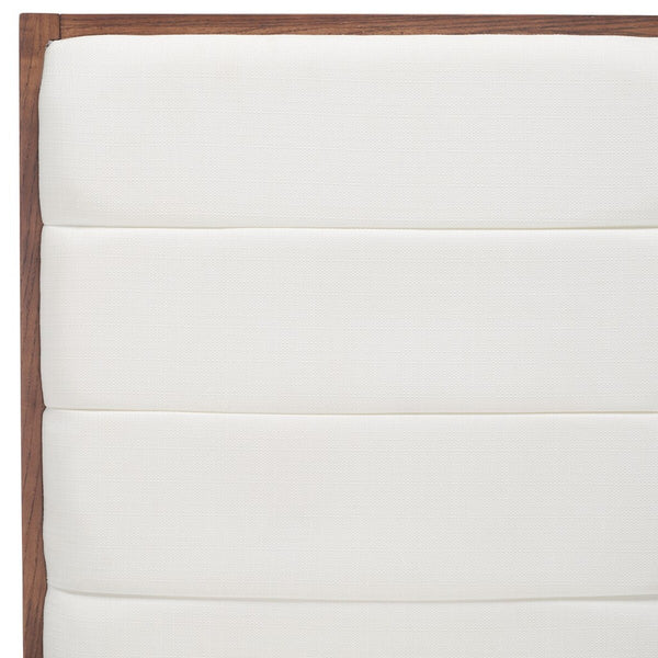 Safavieh Laycee Linen And Wood Dining Chair Walnut / White