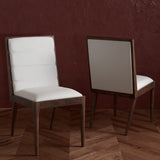 Safavieh Laycee Linen And Wood Dining Chair Walnut / White